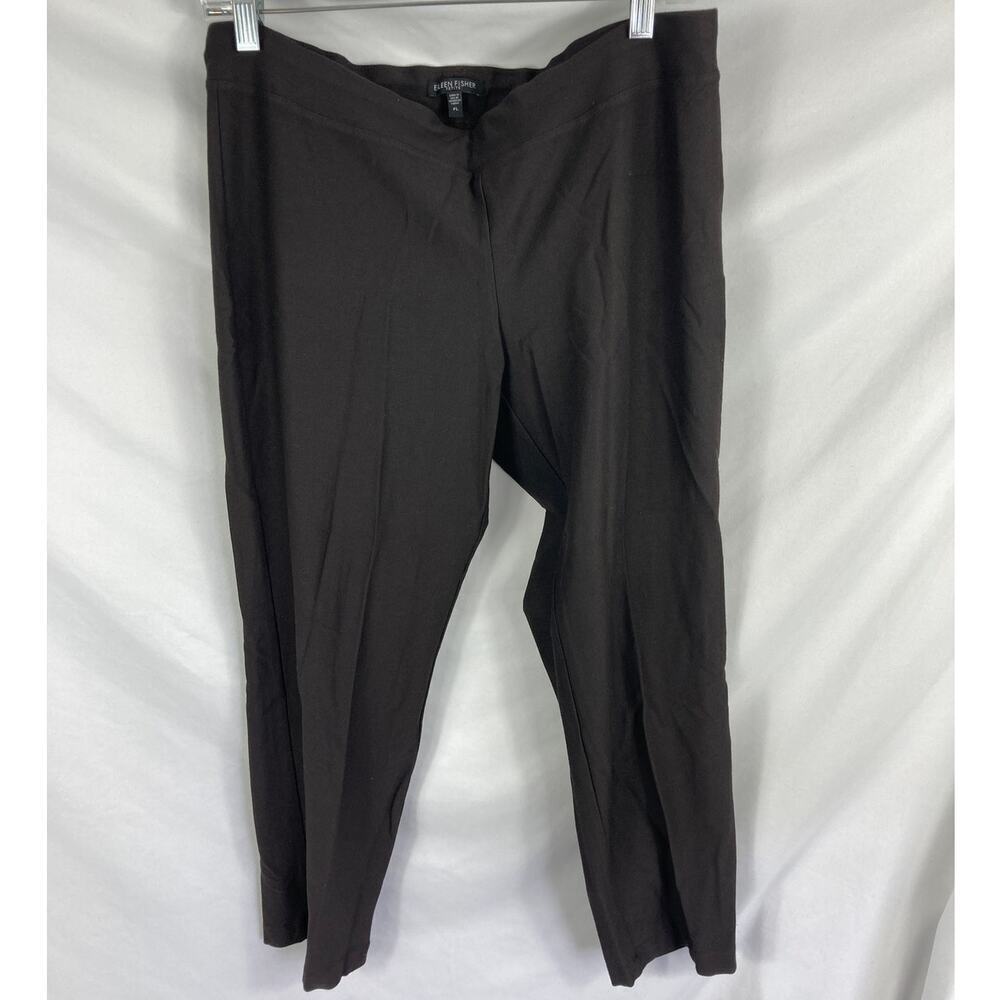 Eileen Fisher Dark Brown Textured Leggings Size PL